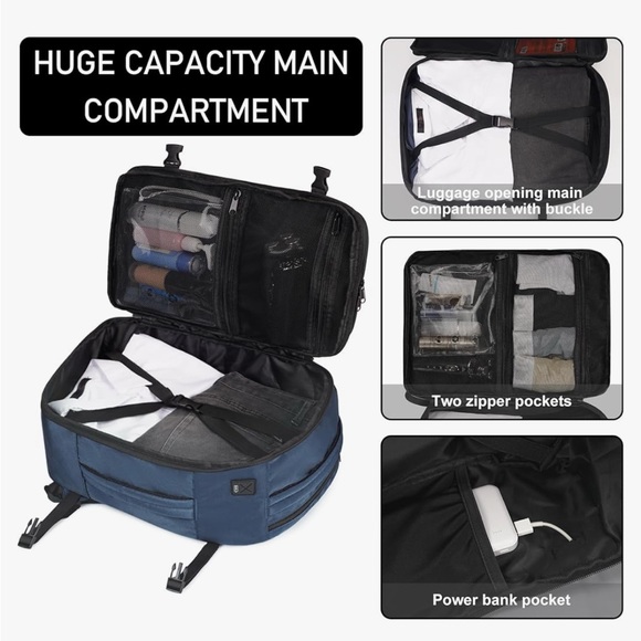 ECO HUB - Travel Backpack 🎒, Navy Blue, NWOT - Picture 2 of 14